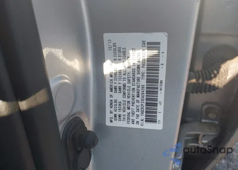 2014 Honda Accord Lx из США, поврежденный, VIN 1HGCR2F30EA064266